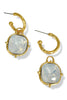 Stella White Opal 2-in-1 Square Stone Drop Earrings