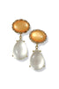 Iris Cloud Teardrop & Stone Earrings