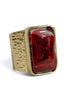 What Comes Next Red Statement Hinged Bracelet