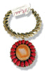 Made In The Deep South 1970s Druzy Quartz & Agate Brooch 1970s Necklace