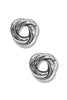 Tell Me More Silver Knot Stud Earrings