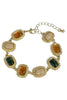 Honey Glow Multi Framed Marble Stone Bracelet