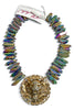 Made in the Deep South 1960s Buckle 1970s Quartz Beads Necklace