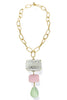 Yochi Cecilia Pastel Multi Tear Drop Necklace