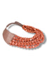 Carla Dark Pink Faceted Bead Statement Necklace