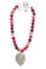 Made In The Deep South 1950s Celebrity Brooch 1960s Agate Beads Necklace