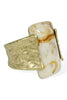 Time in Space Gold and Ivory Hinged Bracelet