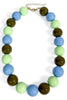 You Rock My World Green, Blue, and Olive Beaded Necklace