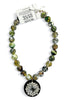Made in the Deep South 1940s Poker Chip 1950s Brooch 1960s Agate Beads Necklace