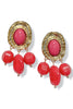 Act of Kindness Fuchsia Oval Fringe Pebble Earrings