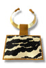 Kilim Choker Necklace Suede Zebra