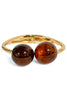 Always With You Brown Double Ball Cuff Bracelet