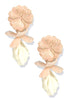 Taking Back Baby Pink Flower & Petal Dangle Earrings