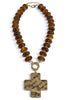Marlene Tortoise Beaded Gold Pendant Necklace