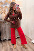 Fall For It Walnut Plaid Long Sleeve Cardigan
