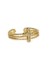 Hannah Gold Cross Adjustable Ring