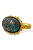 Made in the Deep South 1970s Turquoise Ring Size 6.5 18kt Gold Plated Ring