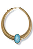 Call It What You Want Aqua Stone Omega Necklace
