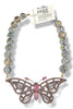 Made In The Deep South 1970s Butterfly Brooch 1970s Crystal Necklace