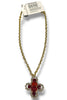 Made In The Deep South 1960s Button Czech Republic 1970s Chain Necklace