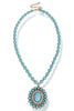 Wesley Turquoise Bead Pendant Necklace