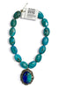 Made in the Deep South 1950s Porcelain Brooch 1970s Turquoise Necklace