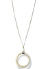 Passing Limits Resin & Metal Circle Pendant Necklace