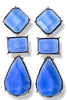 Drop The Ball Blue Dangle Earrings
