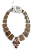 Made in the Deep South 1950s Brooch Moonstone Bead Necklace