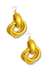 Just In Time Gold Wood Door Knocker Earrings