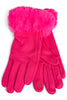 Luna Fuchsia Faux Fur Cuff Gloves