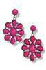 Ashlyn Hot Pink Western Concho Drop Earrings