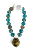 Made In The Deep South 1950s West German Glass Brooch 1960s Jasper Necklace