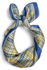 Special Memories Blue Plaid Square Scarf