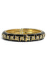Midnight Black Hinged Bangle Bracelet