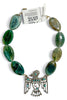 Made in the Deep South 1970s St. Labre Pendant 1960s Agate Beads Necklace
