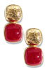 On The Move Red Square Drop Earrings