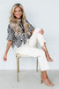 TWT®  Lace & Leopard Short Sleeve Top