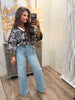 Isabella Ikat Espresso 3/4 Sleeve Sweater