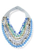 Oaklyn Blue Multi Smooth Bead Layered Necklace