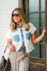 Brighten Your Day White Combo Sleeveless Top