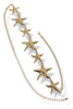 Quick Dip Gold Hammered Starfish Chain Belt