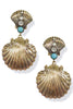 In The Breeze Gold Seashell Dangle Earrings
