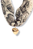 Heart Pendant Snake Scarf Necklace