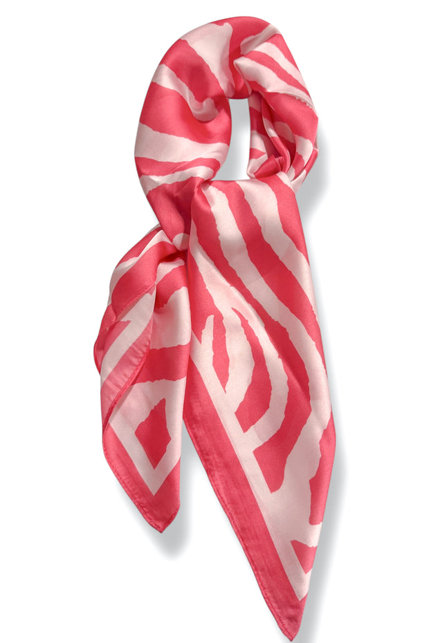 Nobody Better Pink Zebra Pattern Square Scarf