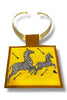 Kilim Suede Yellow Zebra Choker Necklace