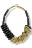 More Meaning Black Block Bead and Chain Necklace