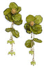 Notes Taken Olive Flower & Petal Dangle Earrings