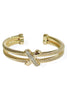 Everyday Feels Gold Double Cable X Cuff Bracelet