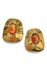 Never Less Brown and Gold Statement Earrings